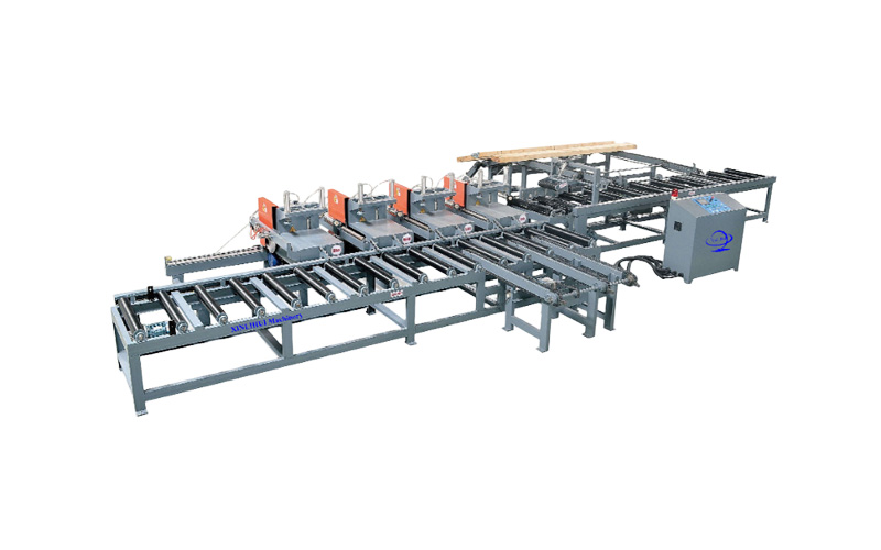 Four Heads Saw Machine For Plank Cutting Off
