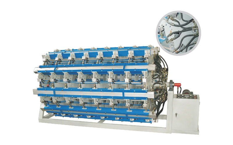 Hollow wooden forming hot press