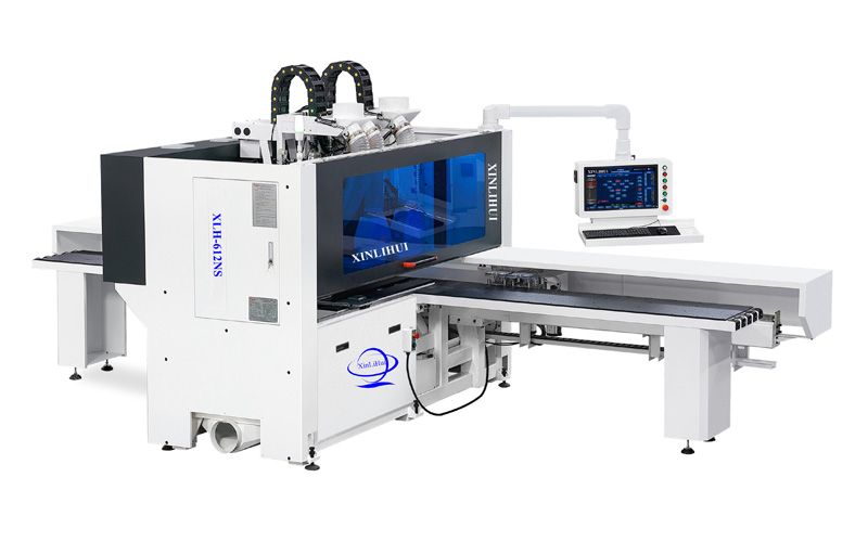 Double drilling heads automatic six sides CNC drilling machine (Pressure wheel integrated)