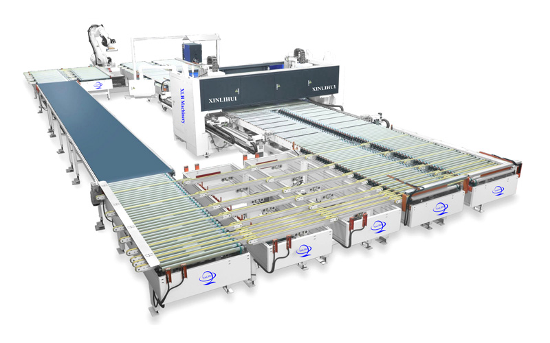 Six sides CNC drilling machine return line