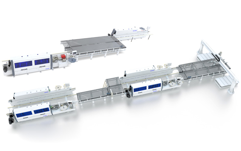 Edge banding machine line